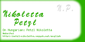 nikoletta petzl business card